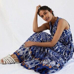 Anthropologie Batik Tiered Sleeveless Maxi Dress